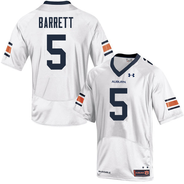 Men Auburn Tigers #5 Devan Barrett College Football Jerseys Sale-White